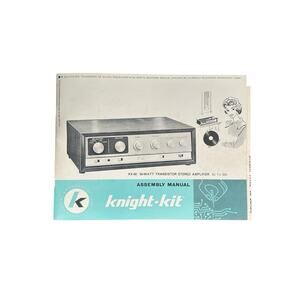 assembly manual for the Knight-Kit KX-60 50-Watt Transistor Stereo Amplifier